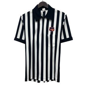 Cliff Keen Vintage 80's 90's Mens Size L Referee 1/4 Zip Polo Striped N.C.A.O.A.
